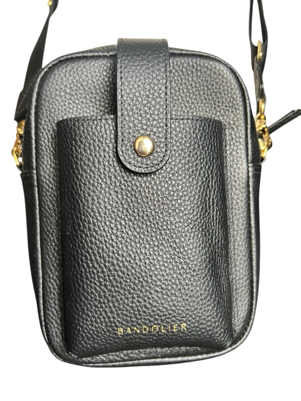 Bandolier Dillon Crossbody Bag in Black and Gold - Picture 6 of 16